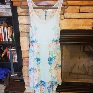 Candie's • blue floral hi-lo dress